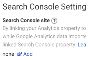 Link Google Analytics with Google search console