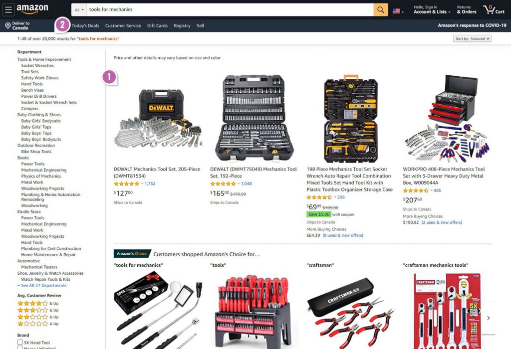 What is conversion optimization Amazon example B version