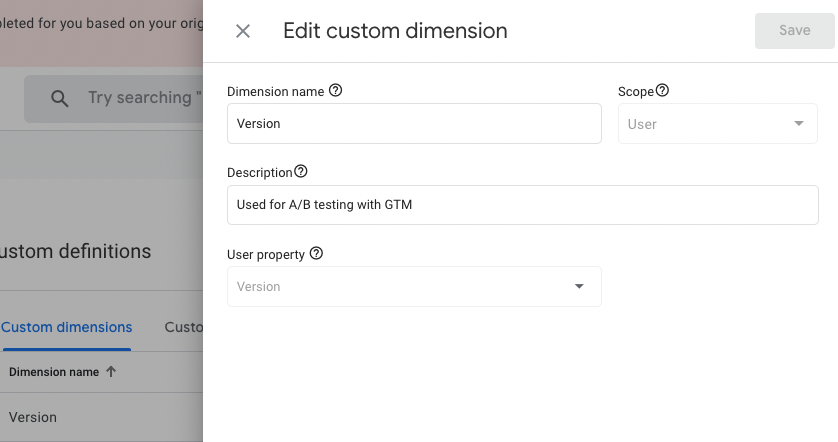 Custom Definition GA4 + Google Tag Manager